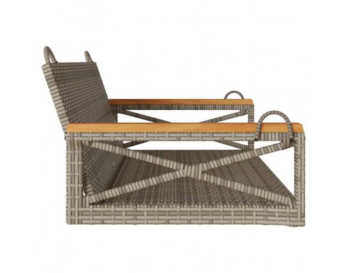 Sonata H Пейка люлка, сива, 109x62x40 см, полиратан