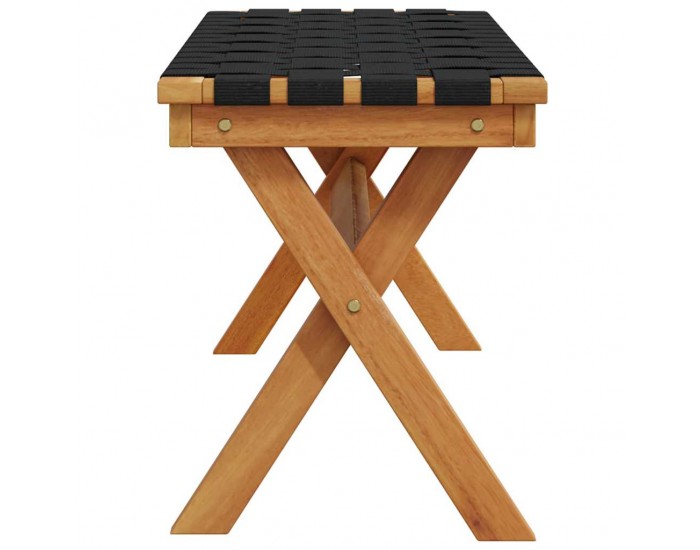 Sonata H Градинска пейка, черна, акация масив и плат