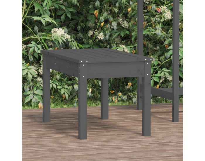 Sonata H Градинска пейка сива 80x44x45 см борово дърво масив