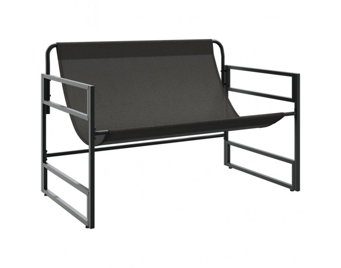 Sonata H Градинска пейка с възглавница, антрацит, 113 см, стомана