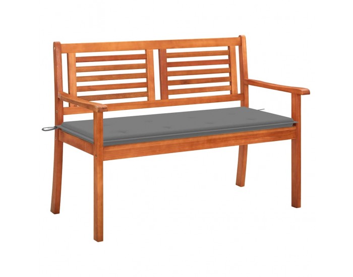 Sonata H 2-местна градинска пейка с възглавница, 120 cм, евкалипт масив