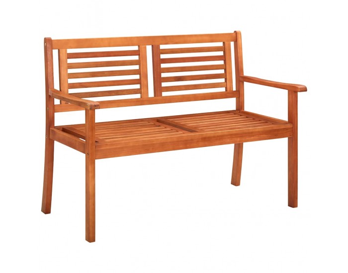 Sonata H 2-местна градинска пейка с възглавница, 120 cм, евкалипт масив