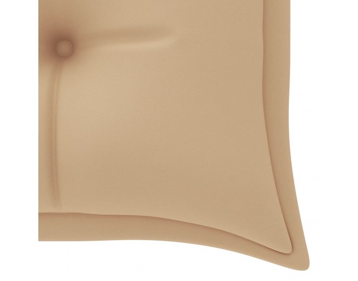 Sonata H Стифираща градинска пейка с възглавница, 159 см, тик масив