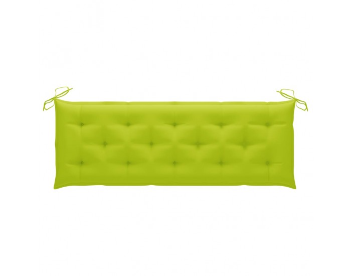 Sonata H Стифираща градинска пейка с възглавница, 159 см, тик масив