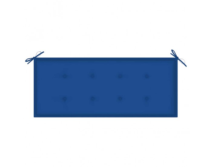 Sonata H Стифираща градинска пейка с възглавница, 128,5 см, тик масив