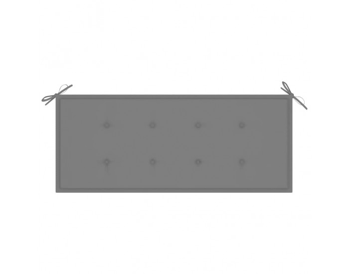 Sonata H Стифираща градинска пейка с възглавница, 128,5 см, тик масив