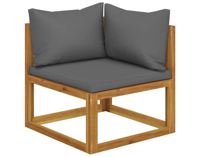 Sonata H 2-местна градинска пейка с тъмносиви възглавници