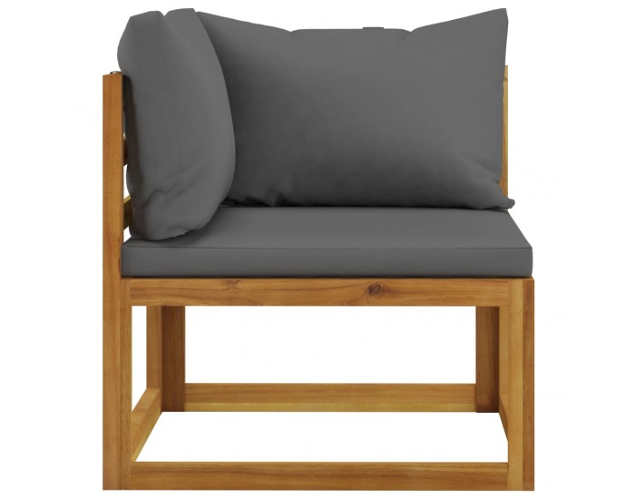 Sonata H 2-местна градинска пейка с тъмносиви възглавници