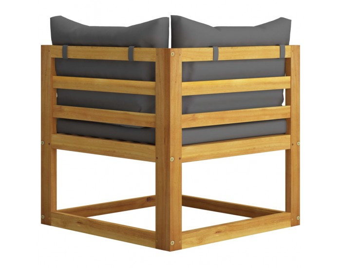 Sonata H 2-местна градинска пейка с тъмносиви възглавници