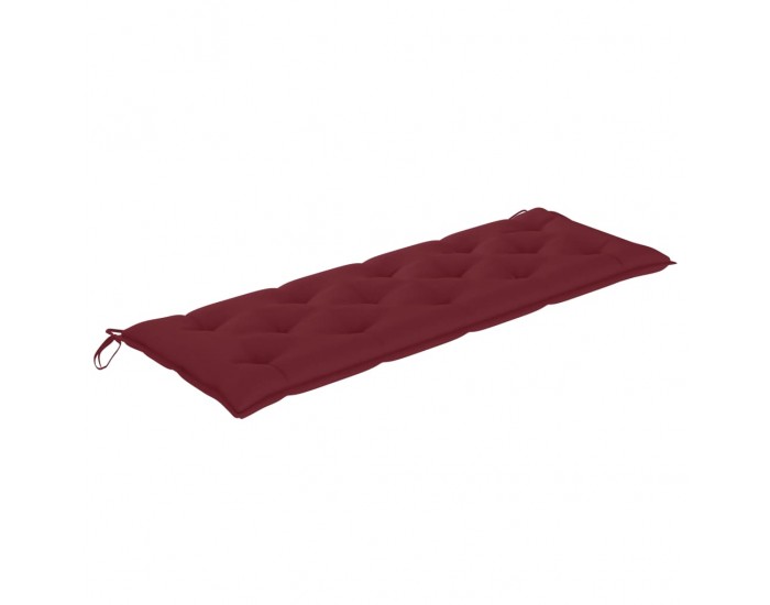 Sonata H Стифираща градинска пейка с възглавница, 159 см, тик масив