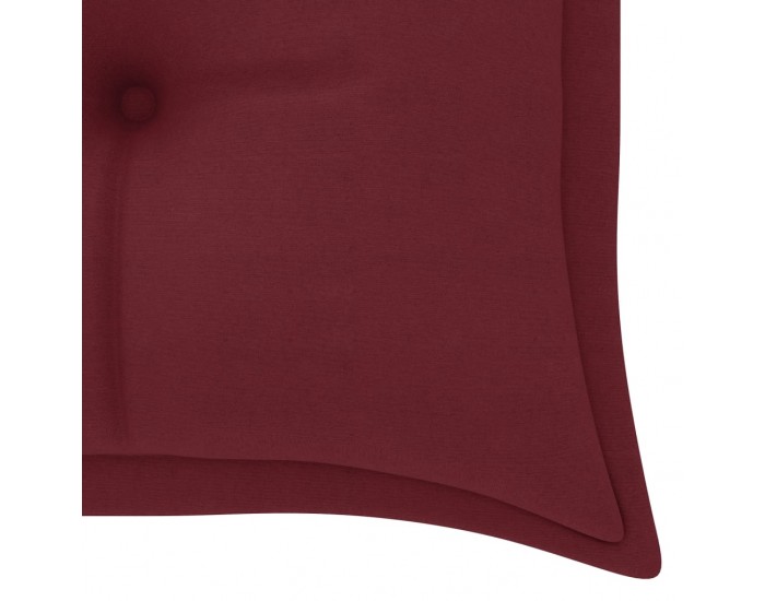 Sonata H Стифираща градинска пейка с възглавница, 159 см, тик масив