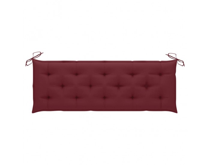 Sonata H Стифираща градинска пейка с възглавница, 159 см, тик масив