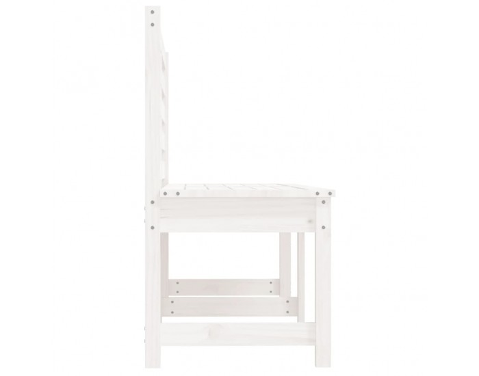 Sonata H Градинска пейка, бяла, 157,5 см, борово дърво масив