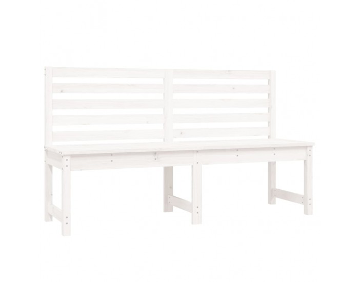 Sonata H Градинска пейка, бяла, 157,5 см, борово дърво масив