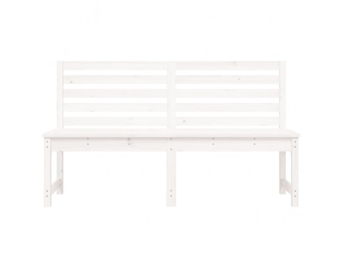 Sonata H Градинска пейка, бяла, 157,5 см, борово дърво масив