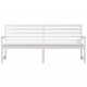 Sonata H Градинска пейка, бяла, 203,5x48x91,5 см, борово дърво масив