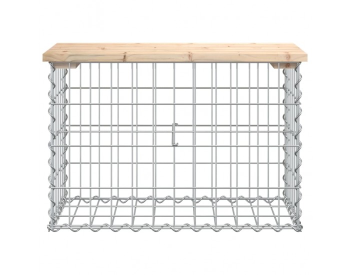 Sonata H Градинска пейка дизайн габион 63x31,5x42 см борово дърво масив