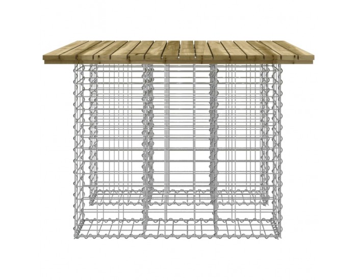 Sonata H Градинска пейка габионен дизайн 100x102x72 см импрегниран бор