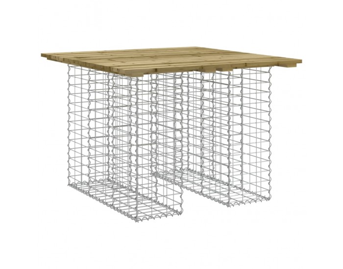 Sonata H Градинска пейка габионен дизайн 100x102x72 см импрегниран бор