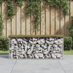 Sonata H Градинска пейка габионен дизайн 103x31,5x42 см импрегниран бор - Градински Дивани и Пейки