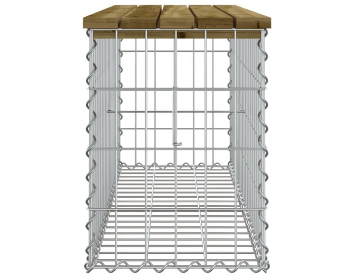 Sonata H Градинска пейка габионен дизайн 103x31,5x42 см импрегниран бор