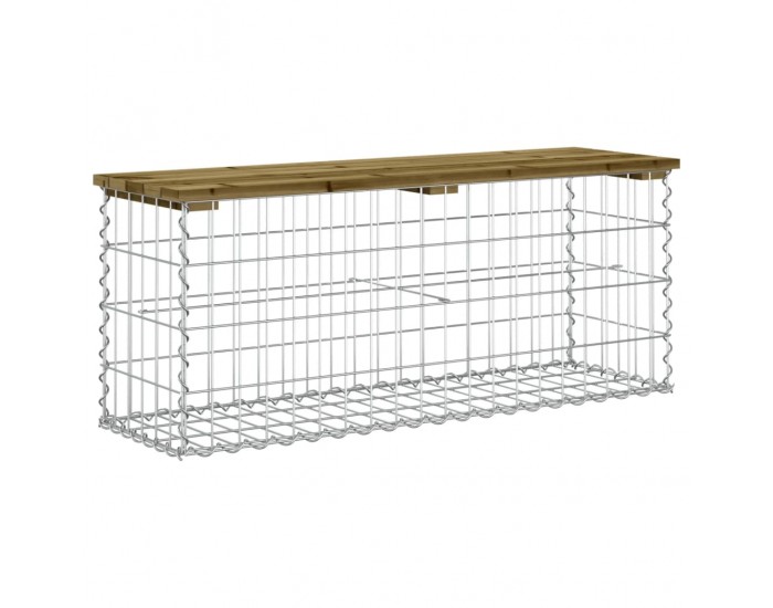 Sonata H Градинска пейка габионен дизайн 103x31,5x42 см импрегниран бор