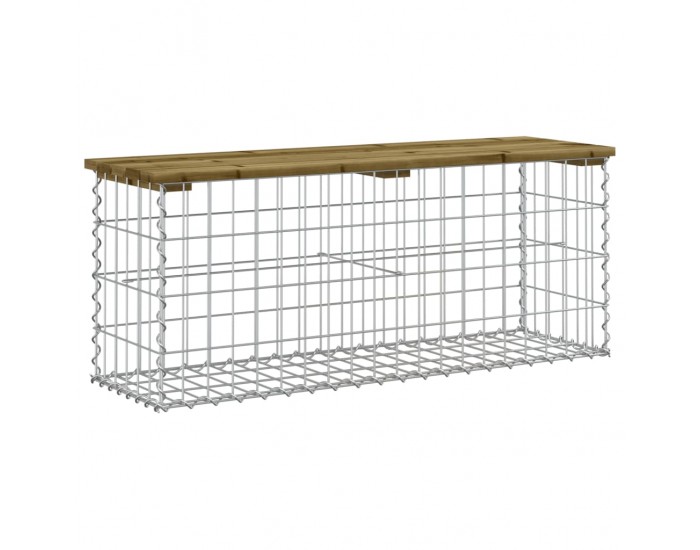 Sonata H Градинска пейка габионен дизайн 103x31,5x42 см импрегниран бор