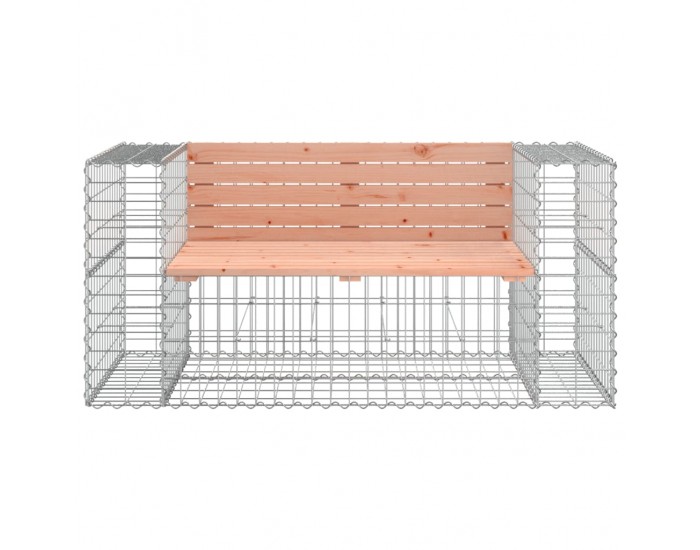 Sonata H Градинска пейка габион 143x71x65,5 см дугласко дърво масив