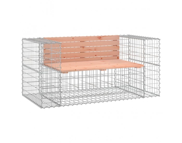 Sonata H Градинска пейка габион 143x71x65,5 см дугласко дърво масив