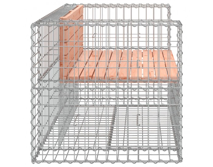 Sonata H Градинска пейка габион 143x71x65,5 см дугласко дърво масив