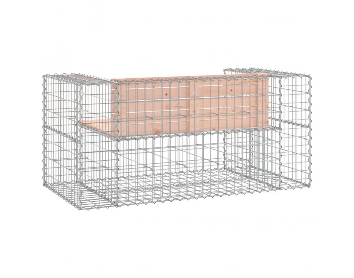 Sonata H Градинска пейка габион 143x71x65,5 см дугласко дърво масив