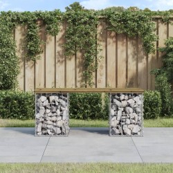 Sonata H Градинска пейка габионен дизайн 103x31x42 см импрегниран бор - Градински Дивани и Пейки