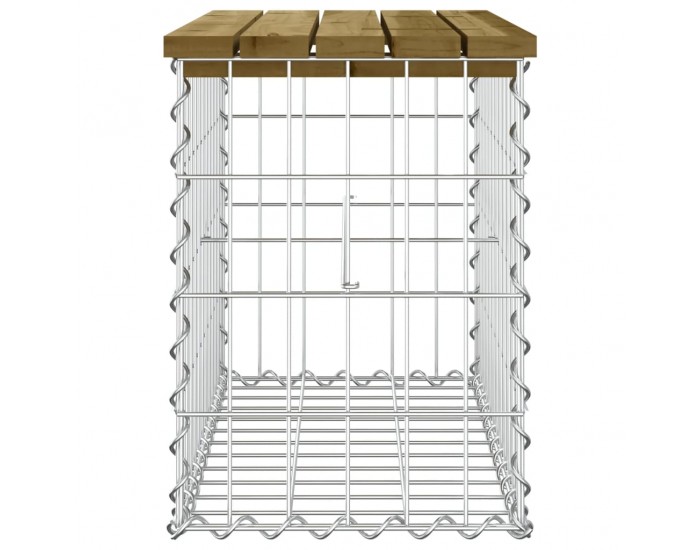 Sonata H Градинска пейка габионен дизайн 63x31,5x42 см импрегниран бор