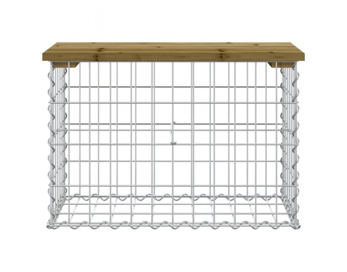 Sonata H Градинска пейка габионен дизайн 63x31,5x42 см импрегниран бор