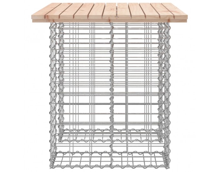 Sonata H Градинска пейка габионен дизайн 100x70x72 см борово дърво масив