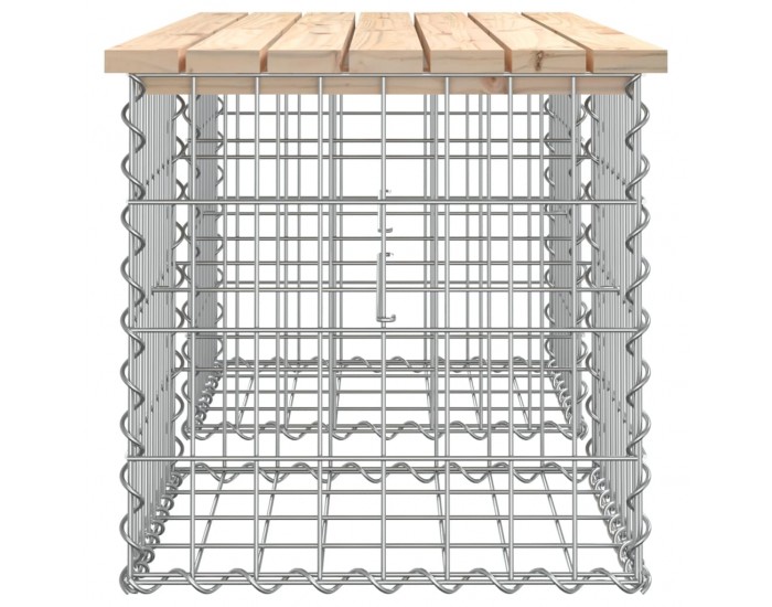 Sonata H Градинска пейка габионен дизайн 103x44x42 см борово дърво масив