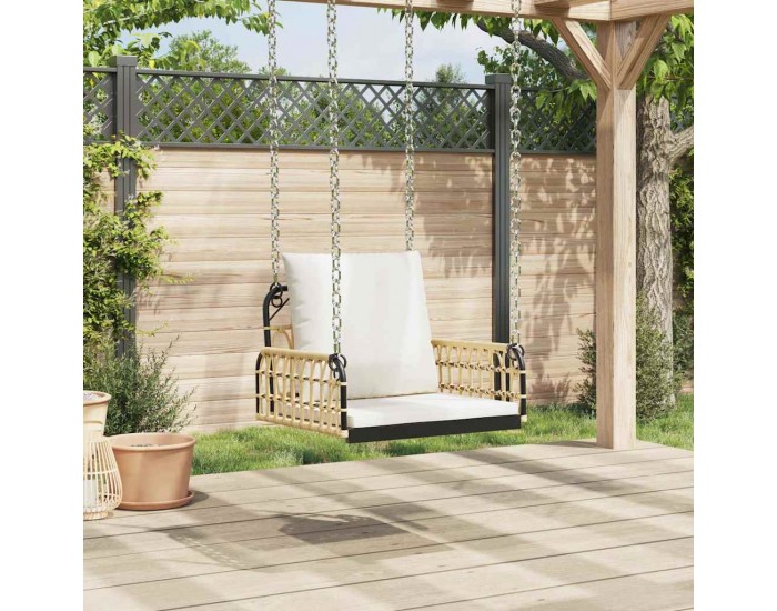 Sonata H Стол-люлка с възглавници 63x58x39 см полиратан и стомана