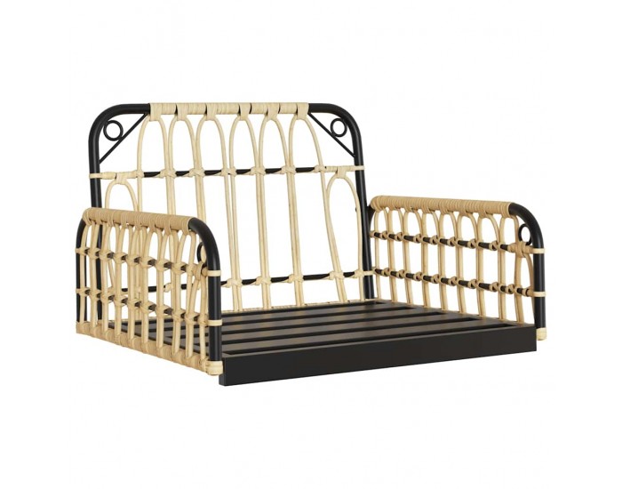 Sonata H Стол-люлка с възглавници 63x58x39 см полиратан и стомана