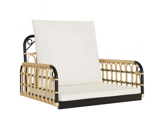 Sonata H Стол-люлка с възглавници 63x58x39 см полиратан и стомана