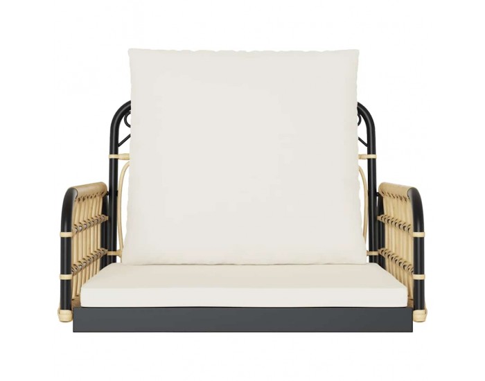 Sonata H Стол-люлка с възглавници 63x58x39 см полиратан и стомана