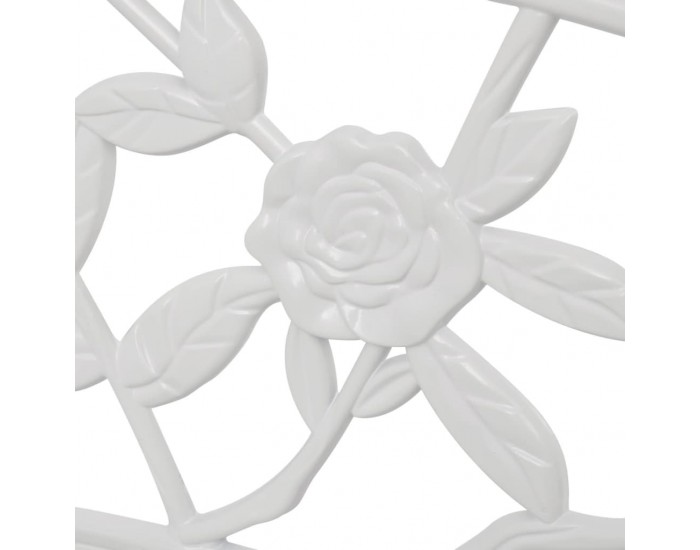 Sonata H Градинска пейка, 100 см, лят алуминий, бяла