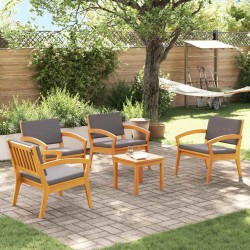 Sonata H Бистро комплект 5 pcs Кафяво 45 x 45 x 38см - Градински Дивани и Пейки