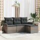 Sonata H Градински Софа Комплект 4 pcs Сив 55 x 55 x 37см полиратан