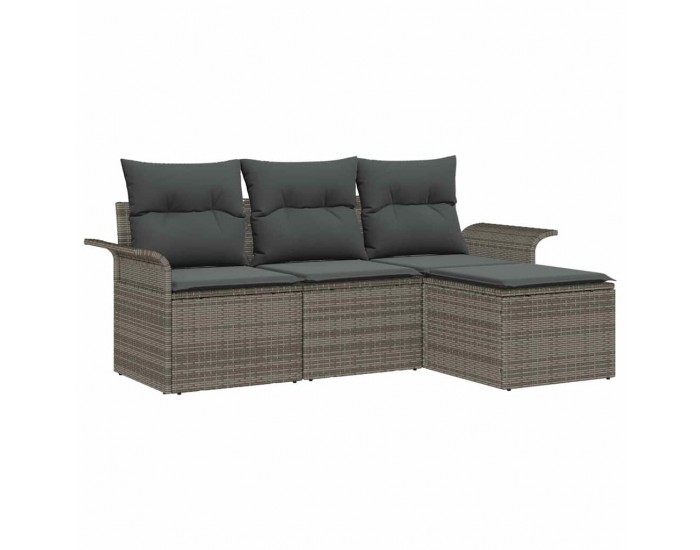 Sonata H Градински Софа Комплект 4 pcs Сив 55 x 55 x 37см полиратан