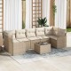 Sonata H Градински Софа Комплект 8 pcs Бежово 55 x 55 x 37 см Полиратан