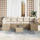Sonata H Градински Софа Комплект 8 pcs Бежово 55 x 55 x 37 см Полиратан