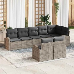 Sonata H Градински Софа Комплект 8 pcs 289 x 124 x 85 см Полиратан - Градински Дивани и Пейки