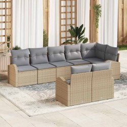 Sonata H Градински Софа Комплект 8 pcs 289 x 124 x 85 см Полиратан - Градински Дивани и Пейки