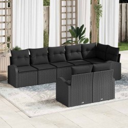 Sonata H Градински Софа Комплект 8 pcs 289 x 124 x 85 см Полиратан - Градински Дивани и Пейки