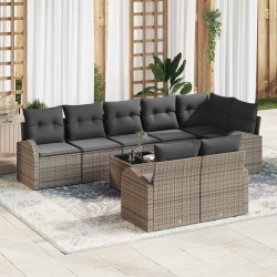 Sonata H Градински Софа Комплект 9 pcs 289 x 124 x 85 см Полиратан - Градински Дивани и Пейки